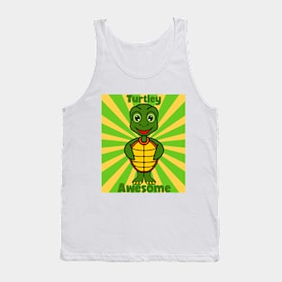 AWESOME  Funny Turtle Tank Top